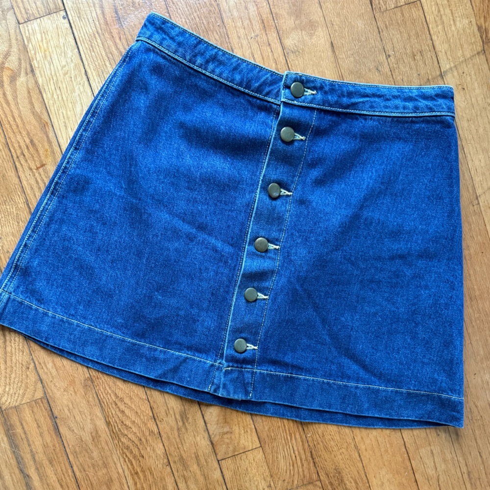 American Apparel Blue Denim Mini Skirt